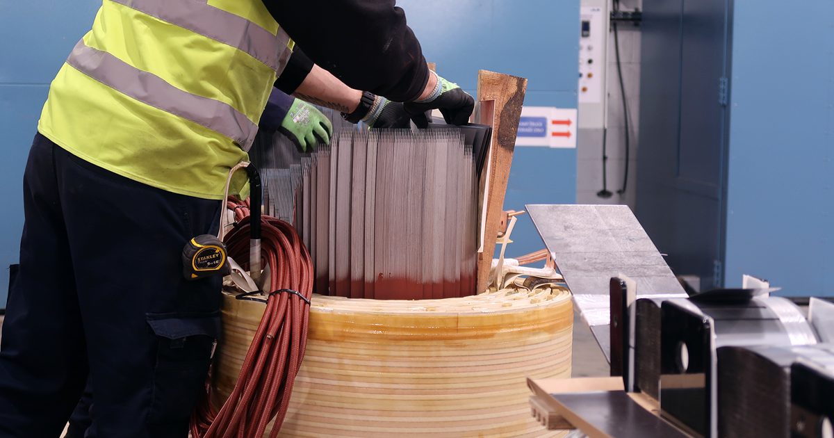 Engineer building mining mitred core